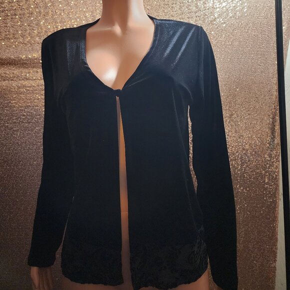 Sweaters - Black Velvet cover up.Formal: Wedding, Prom, Homecoming.